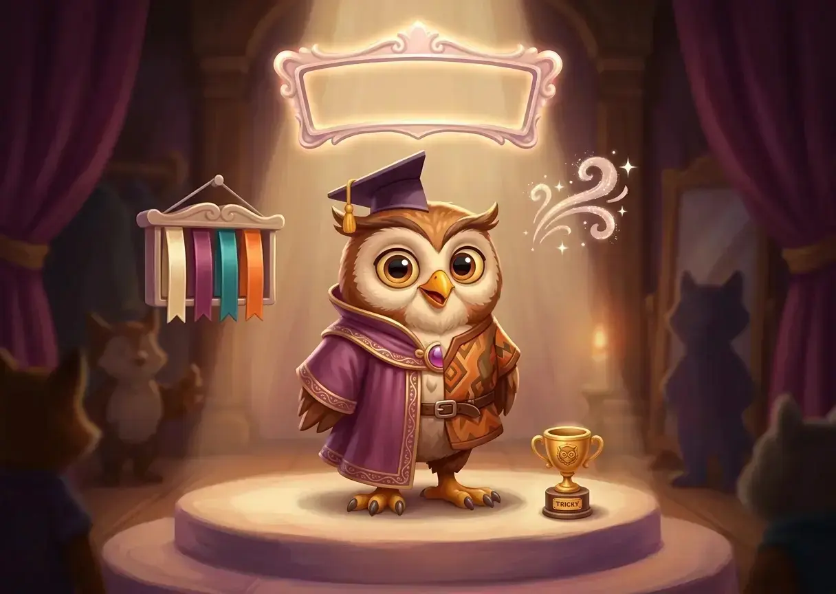 The Tricky owl mascot